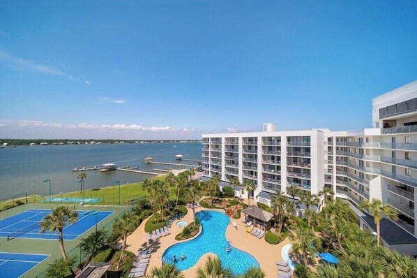Lagoon, Pool & Tennis Courts
