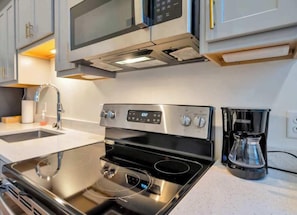 Kitchen: We have multiple suites at this property. While our room offerings are based on the design seen in the photos, please note that the layout may vary and each of our units has their individualized elements of design and decorative features.