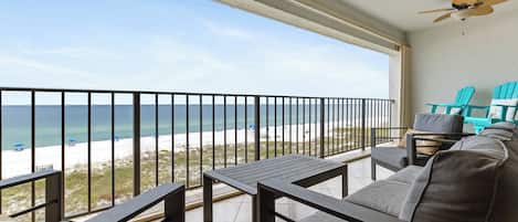 You’re gonna be spending a lot of time out here. We can feel it. Soak in this gorgeous coastal view right from your spacious balcony.