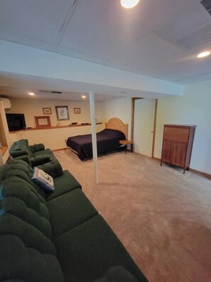 The Lower Level Bedroom/ common space