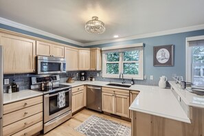 Fully stocked kitchen
