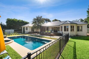 Rear view including patio