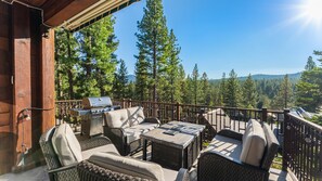 Take in the stunning mountain views. Deck gets quite a bit of warm afternoon sun.