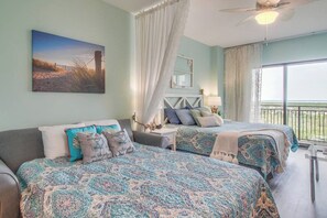 Comfortable sleeper sofa + King size bed. Perfect for a week or weekend getaway!