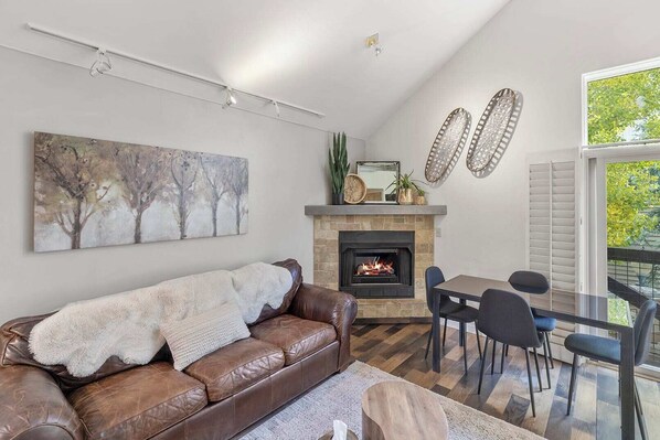 Living Area With Fireplace