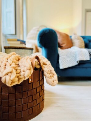 Variety of cozy blankets to choose from during your stay