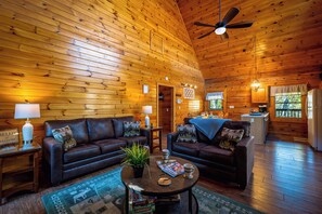 Open Family Room and Kitchen area
