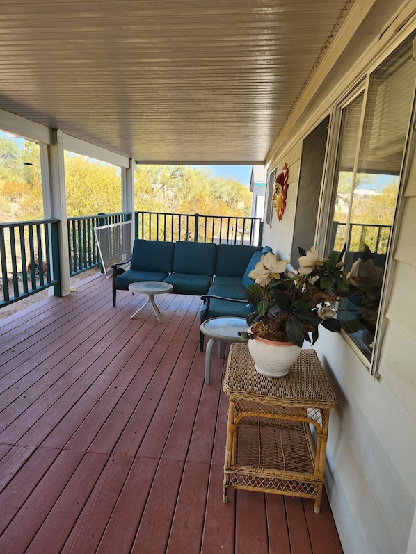sit back and relax on the patio. 
