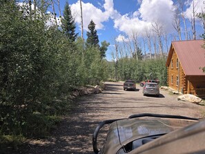 Parking area for lodge entrance