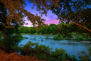 Go fishing and kayaking on our backyard