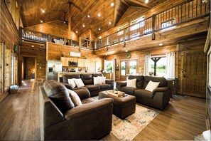 Spacious Living Room surrounded by windows