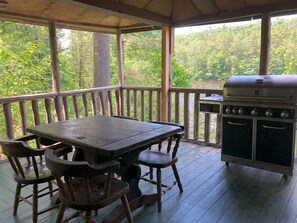 Back deck with propane grill