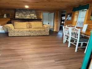 Living room with dining table