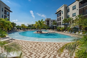 Luxurious outdoor pool