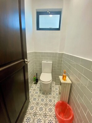 Seperated Toilet Bowl From The Showers
