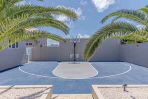 Private basketball court for fun and fitness during your stay
