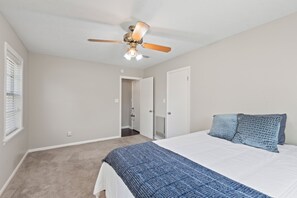 bedroom 4 has a queen bed with large walk in closet.  *there will soon be a dresser.