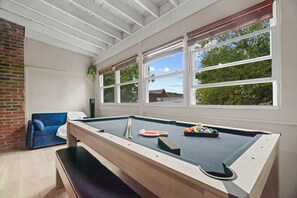 game area with pool table and table tennis 
