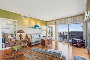 Living Room with Ocean Views at 1831 Beachside Tennis