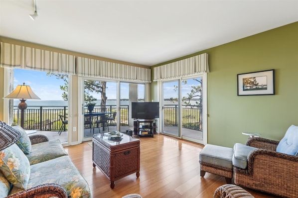 Living Room with Ocean Views at 1831 Beachside Tennis