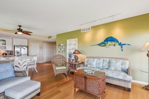 Living Room, Dining Area and Kitchen at 1831 Beachside Tennis