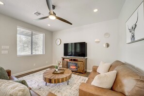 Living Room | 1st Floor | 2-Story Cabin | Central A/C & Heating
