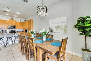 Dining Table | 2-Story Townhome | Free WiFi | Central A/C & Heating