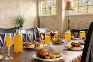 Enjoy your meals in the lovely dining space for 10