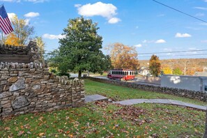 The local trolley stops right by the property!