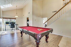 Pool Table | Laptop-Friendly Workspace
