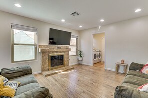 Living Room | 2-Story Home | Free WiFi | Central A/C & Heating