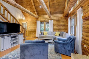 Living Room | 1st Floor | 2-Story Home | Central A/C & Heating