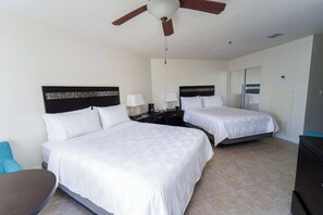 Unit with 2 Queen size beds. The exact unit will be assigned upon arrival. Views, colors, and decor may vary.
