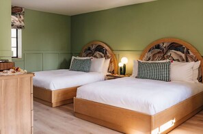 A warm and welcoming space where natural tones and soft lighting create the perfect setting for relaxation and restful sleep.