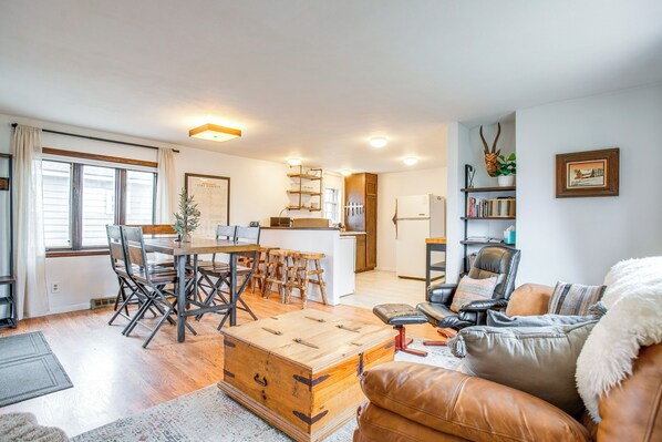 Granby Vacation Rental | 1BR | 1BA | Steps Required | 750 Sq Ft