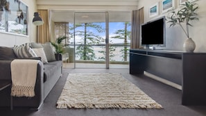 Stylish living room with ocean views