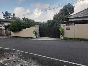Road view of the Property.
