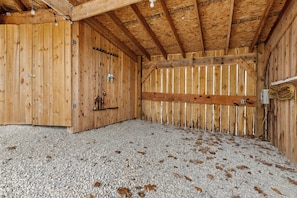 Barn onsite for guest use