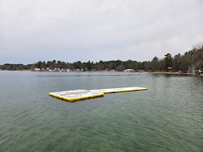10'x10' swim raft with 5'x20' extension