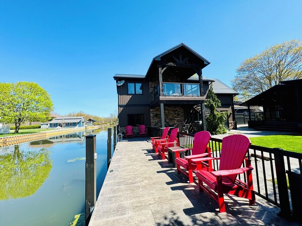 Canal with Boathouse