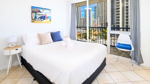 Master bedroom with a queen bed