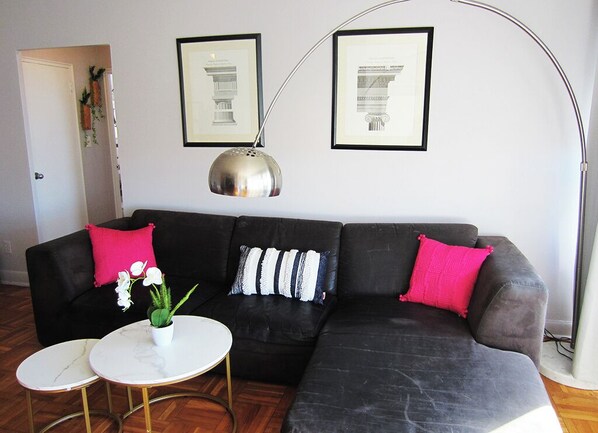 EQ3 couch with a chaise longue.