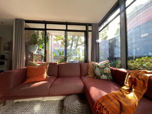 Comfortable light filled lounge area