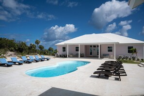 Pink Sands Point Estate with heated pool.