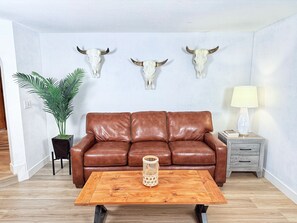 Sitting room with pullout sleeper