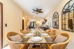 Gather around this charming dining table for memorable meals