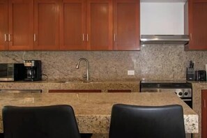 Completely new kitchen.