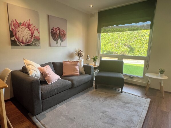 TrooBloo Glenelg North Unit | Comfortable and spacious seating area