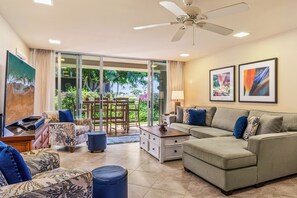 Eldorado E102 Living room with spacious L-shaped sofa for lounging