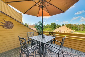 Condo Exterior | Furnished Balcony | Dining Area